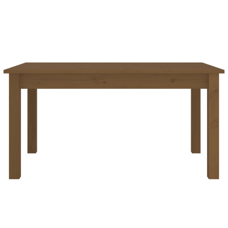 Mesa de centro madera maciza de pino marrón miel 80x50x40