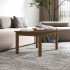 Mesa de centro madera maciza de pino marrón miel 80x50x40