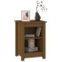 Mesita de noche madera maciza de pino marrón miel 40x35x55
