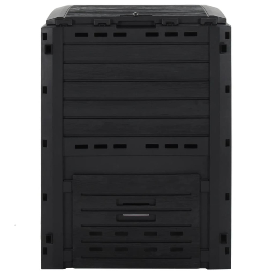 Compostador de jardín negro 280 L