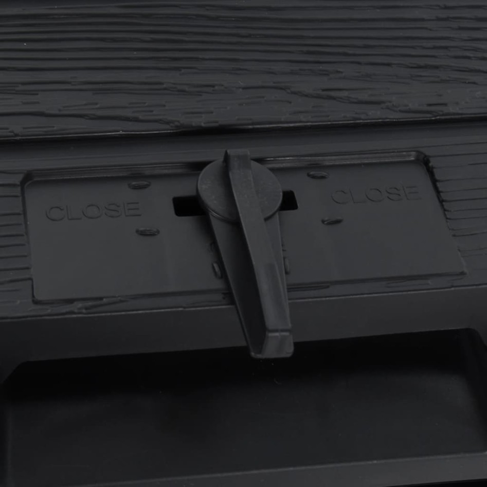 Compostador de jardín negro 280 L