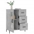 Aparador de madera de ingeniería gris hormigón 69,5x34x90