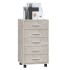 Cajonera con ruedas madera contrachapada gris