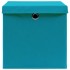Cajas de almacenaje con tapas 10 uds azul bebé 28x28x28