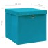 Cajas de almacenaje con tapas 10 uds azul bebé 28x28x28