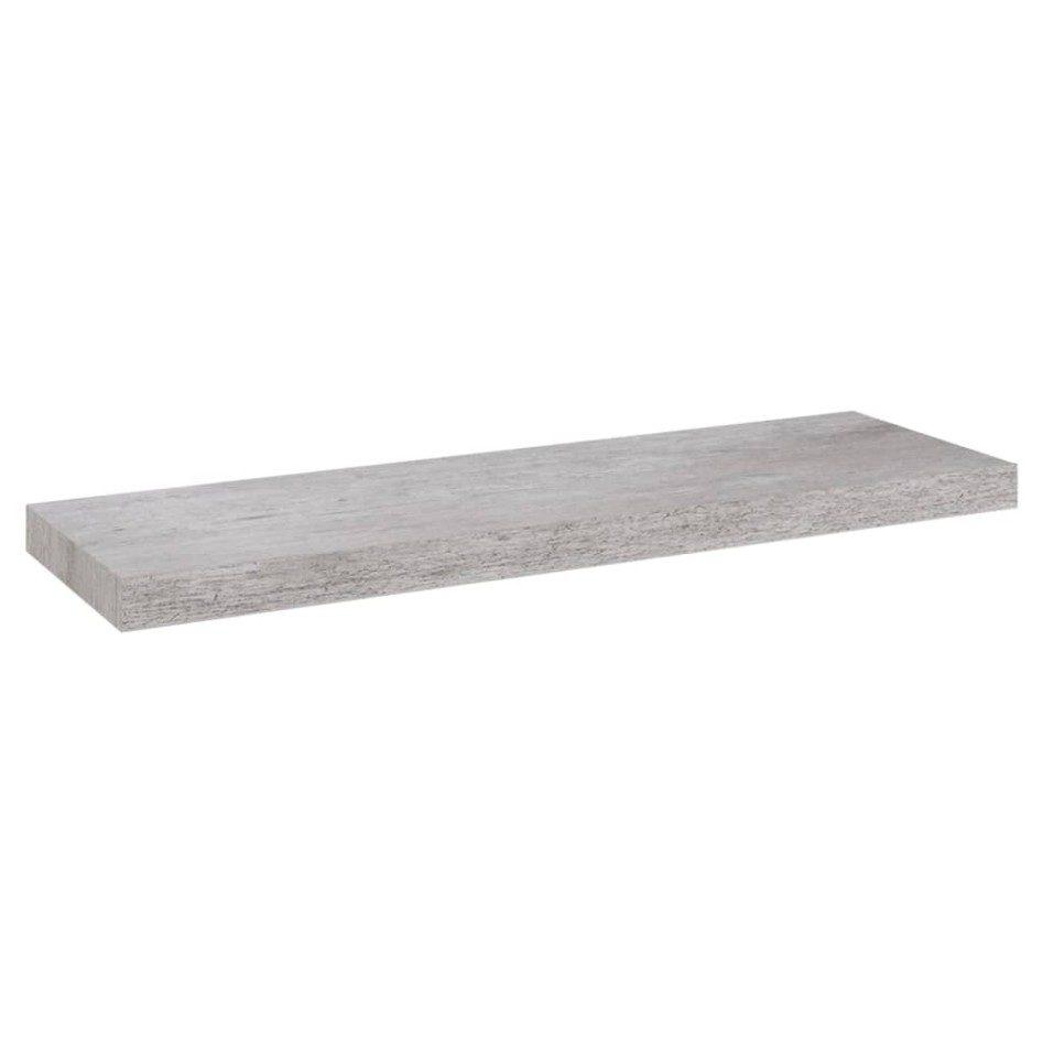 Estantes flotantes pared 4 uds MDF gris hormigón 80x23,5x3,8