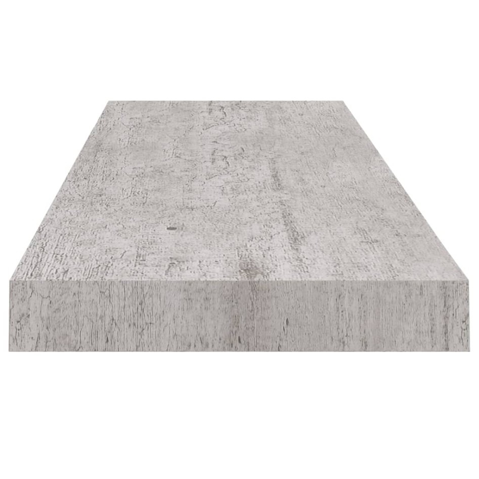 Estantes flotantes pared 4 uds MDF gris hormigón 80x23,5x3,8