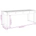 Banco de jardín madera maciza de abeto Douglas 110x38x45