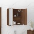 Armario de baño con espejo color roble marrón 64x20x67