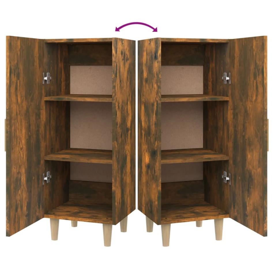 Aparador madera contrachapada roble ahumado 34,5x34x90