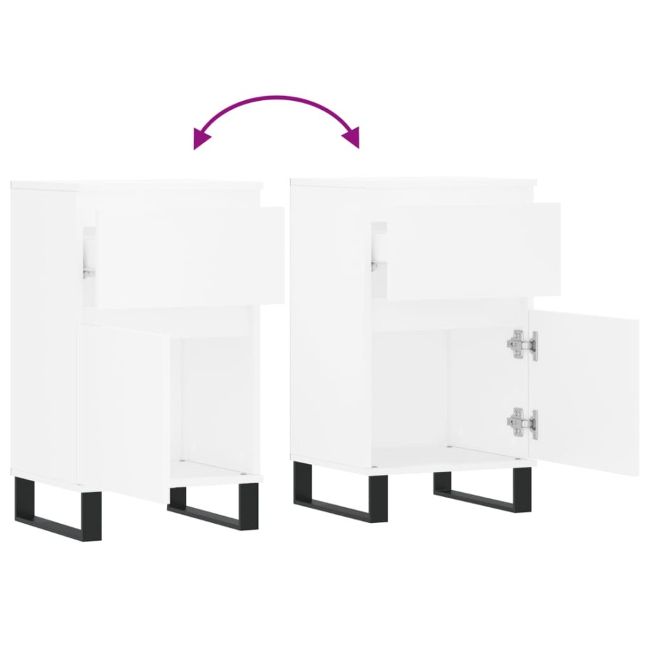 Aparador madera de ingeniería blanco 40x35x70