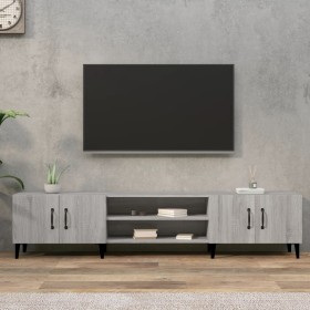 Mueble para TV madera contrachapada gris Sonoma 180x31,5x40