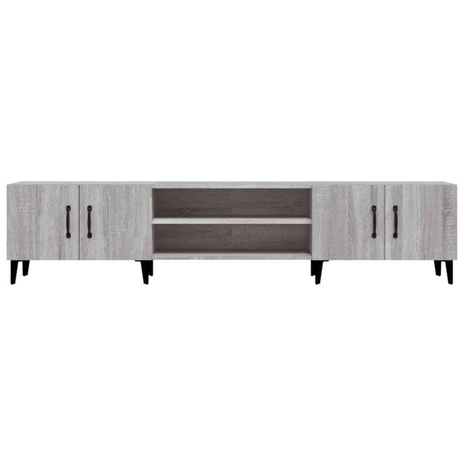 Mueble para TV madera contrachapada gris Sonoma 180x31,5x40