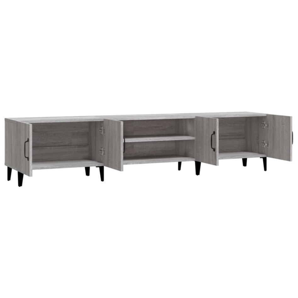 Mueble para TV madera contrachapada gris Sonoma 180x31,5x40