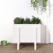 Jardinera de madera maciza de pino blanco 62x50x57 cm