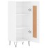 Aparador de madera contrachapada blanco brillante 34,5x34x90