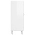 Aparador de madera contrachapada blanco brillante 34,5x34x90