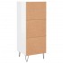 Aparador de madera contrachapada blanco brillante 34,5x34x90