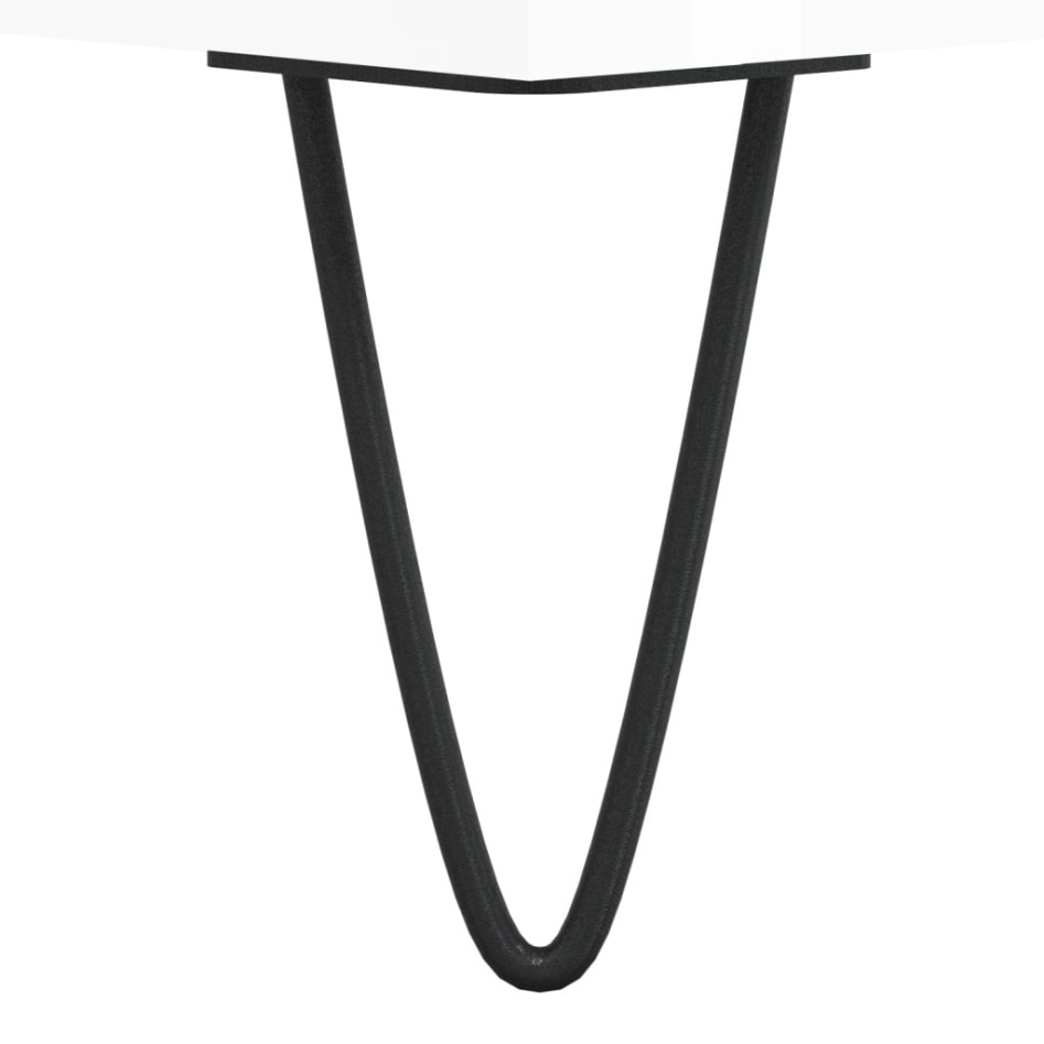 Aparador de madera contrachapada blanco brillante 34,5x34x90