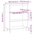 Estantería madera de ingeniería blanco brillo 69,5x32,5x90