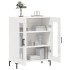 Aparador de madera contrachapada blanco brillante 69,5x34x90