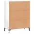 Aparador de madera contrachapada blanco brillante 69,5x34x90