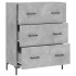Aparador de madera de ingeniería gris hormigón 69,5x34x90