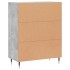 Aparador de madera de ingeniería gris hormigón 69,5x34x90