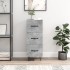 Aparador de madera contrachapada gris hormigón 34,5x34x90