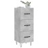 Aparador de madera contrachapada gris hormigón 34,5x34x90
