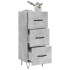 Aparador de madera contrachapada gris hormigón 34,5x34x90