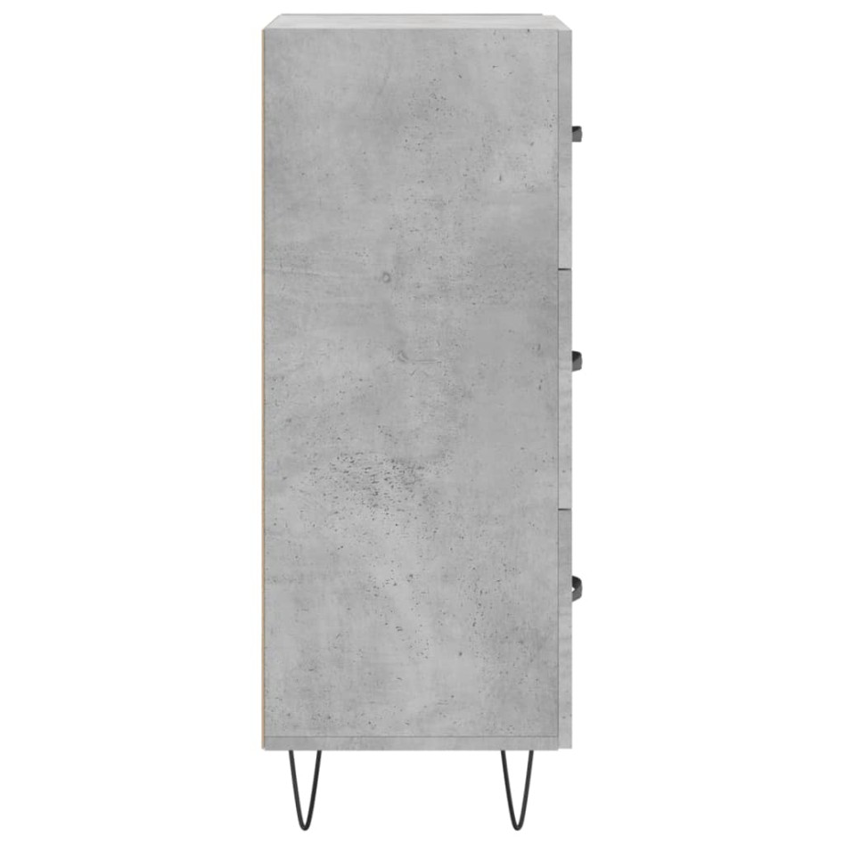 Aparador de madera contrachapada gris hormigón 34,5x34x90