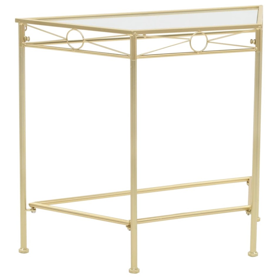 Mesa auxiliar de estilo vintage metal 87x34x73 cm