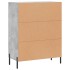 Aparador de madera de ingeniería gris hormigón 69,5x34x90