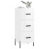 Aparador de madera contrachapada blanco brillante 34,5x34x90