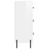 Aparador de madera contrachapada blanco brillante 34,5x34x90