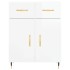 Aparador de madera contrachapada blanco brillante 69,5x34x90