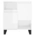 Aparador de madera contrachapada blanco brillante 60x35x70