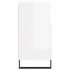Aparador de madera contrachapada blanco brillante 60x35x70