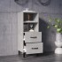 Aparador de madera contrachapada gris hormigón 34,5x34x90