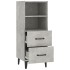 Aparador de madera contrachapada gris hormigón 34,5x34x90