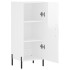 Aparador de madera contrachapada blanco brillante 34,5x34x90