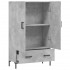 Aparador alto madera de ingeniería gris hormigón 69,5x31x115