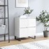 Aparador de madera contrachapada blanco brillante 60x35x70