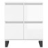 Aparador de madera contrachapada blanco brillante 60x35x70