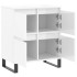 Aparador de madera contrachapada blanco brillante 60x35x70