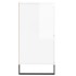 Aparador de madera contrachapada blanco brillante 60x35x70