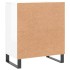 Aparador de madera contrachapada blanco brillante 60x35x70