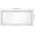 Espejo de pared estilo barroco blanco 100x50