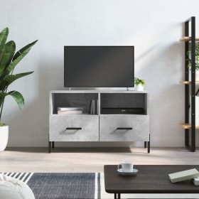 Mueble para TV madera contrachapada gris hormigón 80x36x50